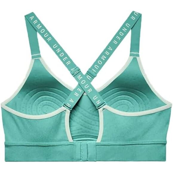 Under Armour Women's Infinity Mid Impact Bra-LIGHT GREEN -X-SMALL-NWT-C175 - Picture 4 of 4